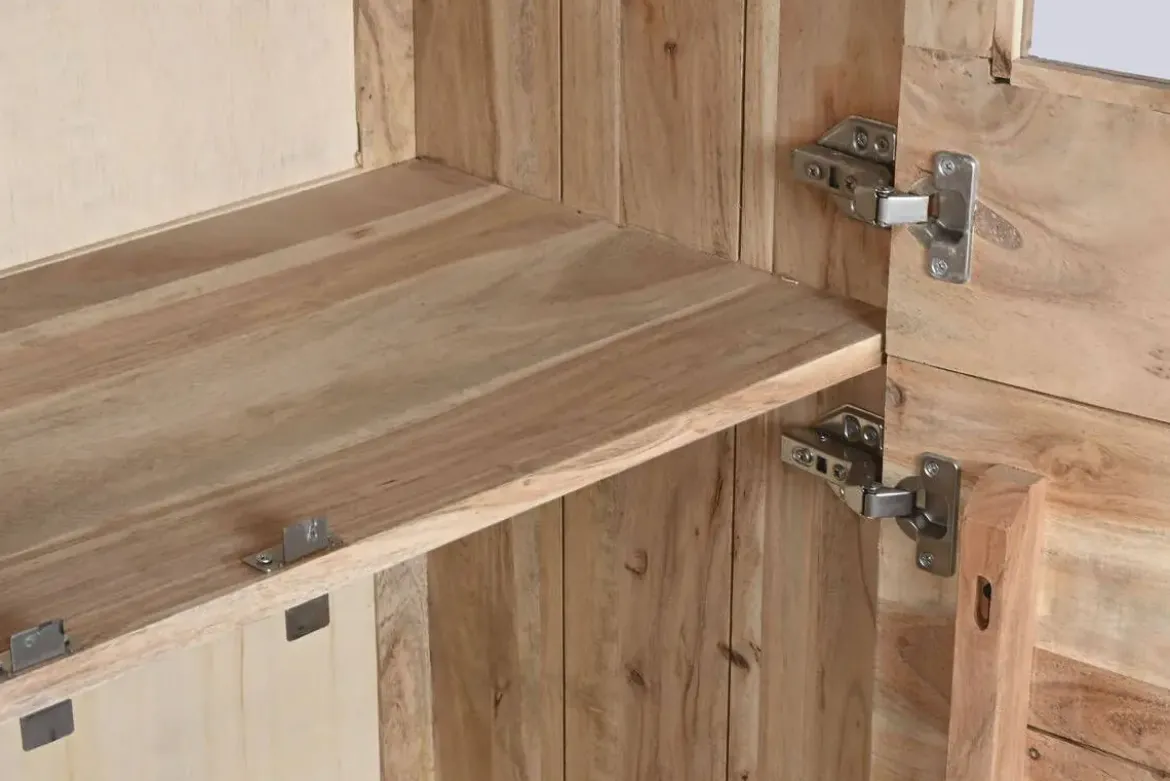 Vitrina de Salón en Madera de Acacia Natural MB-220536