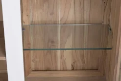 Vitrina de Salón en Madera de Acacia y Cristal MB-227295