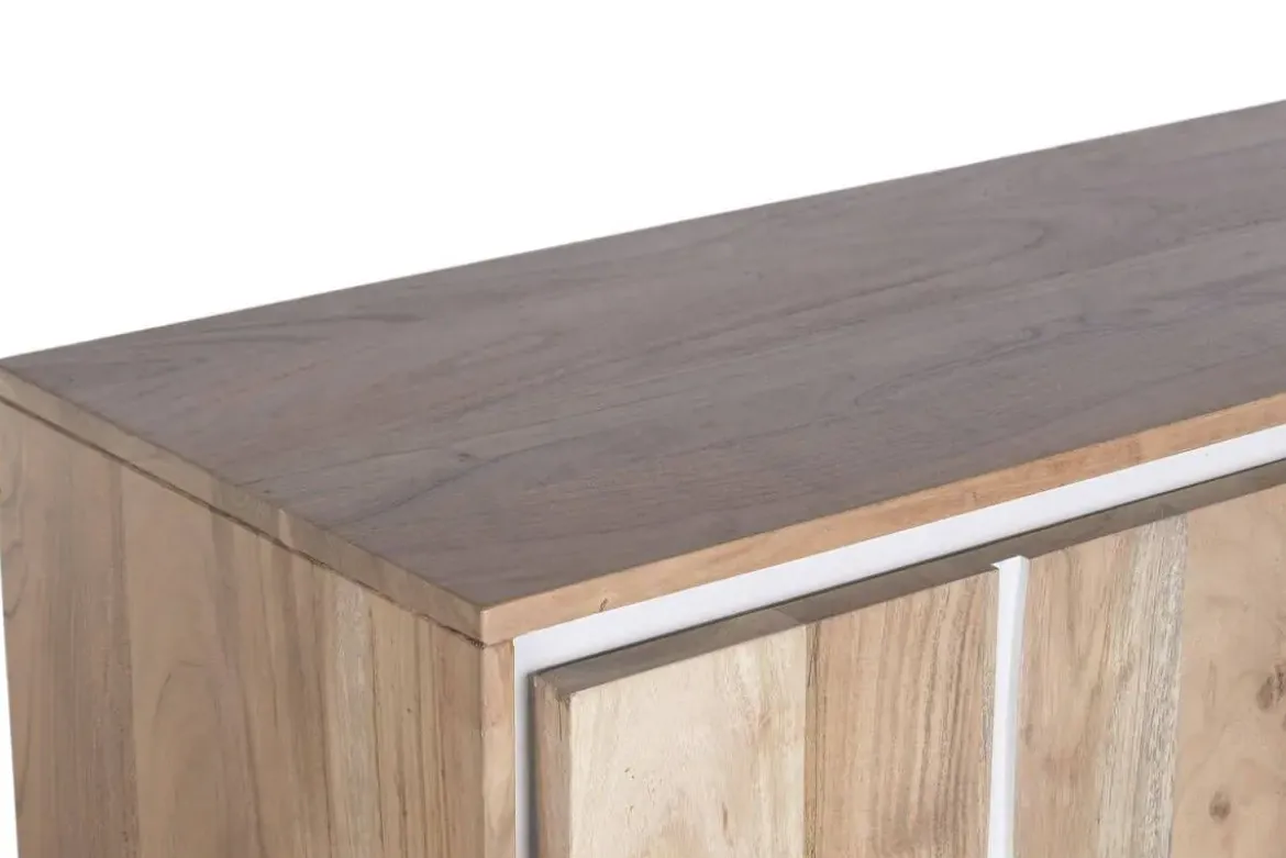 Vitrina de Salón en Madera de Acacia y Cristal MB-227295