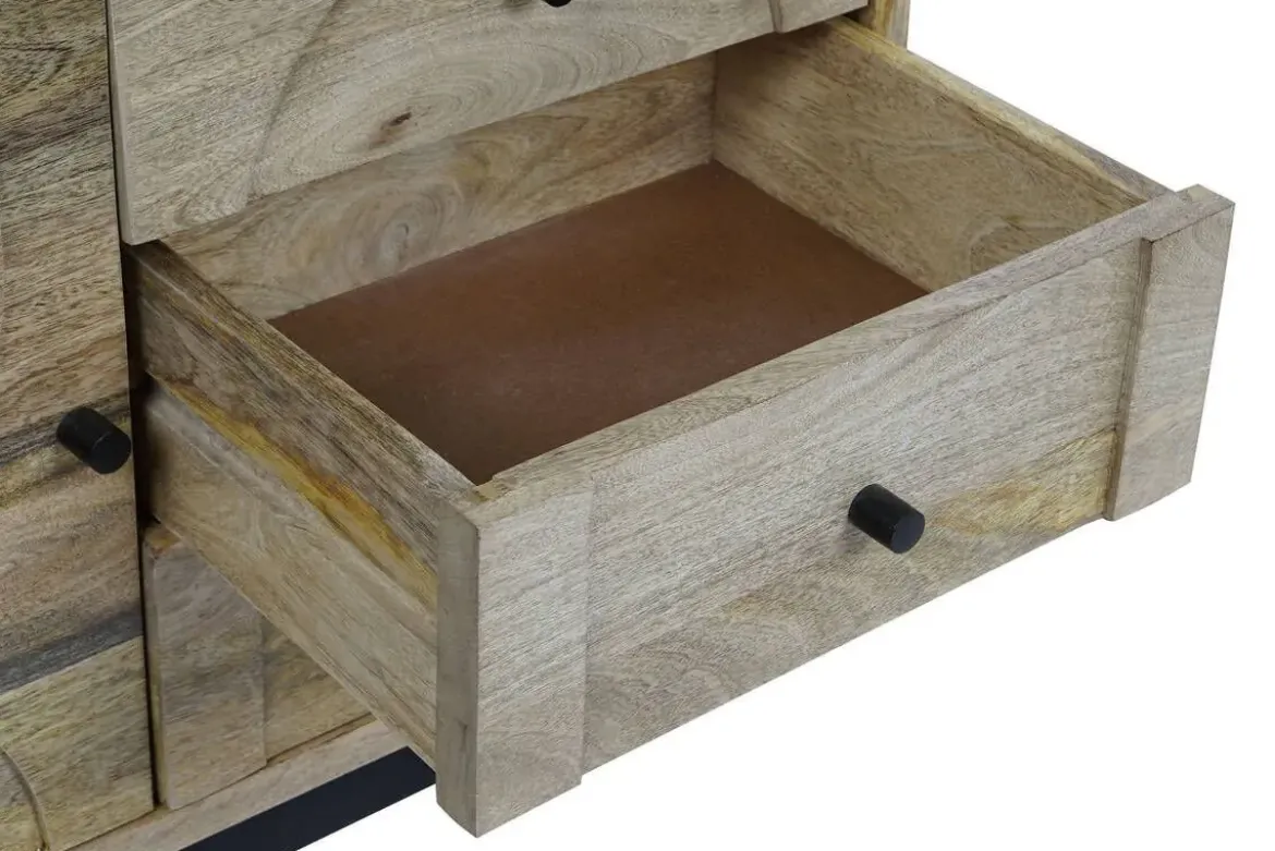 Vitrina de Salón en Madera de Mango con Cristal MB-205538