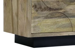 Vitrina de Salón en Madera de Mango con Cristal MB-205538