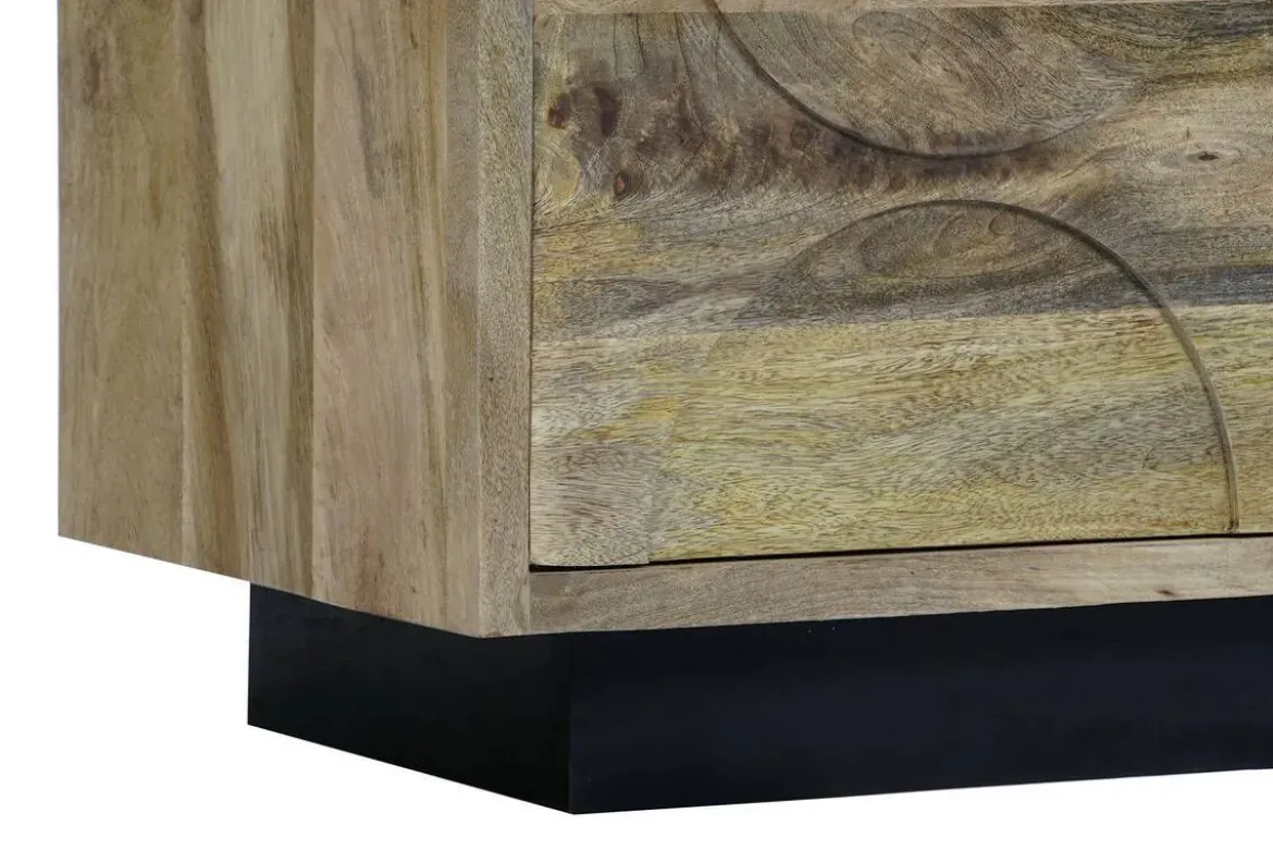 Vitrina de Salón en Madera de Mango con Cristal MB-205538