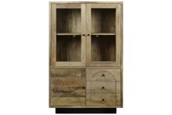 Vitrina de Salón en Madera de Mango con Cristal MB-205538