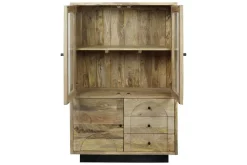 Vitrina de Salón en Madera de Mango con Cristal MB-205538