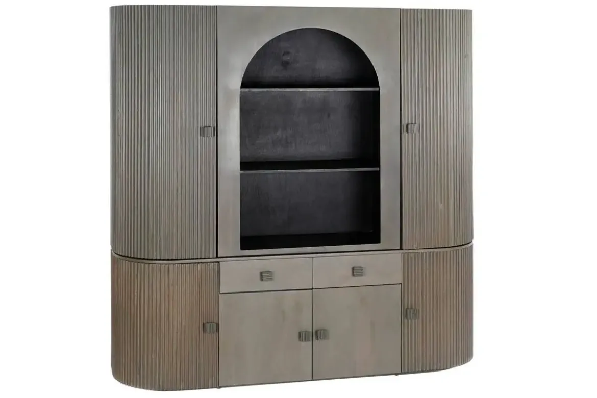 Vitrina de Salón en Madera Jamun Gris 177x40x180 cm MB-205738