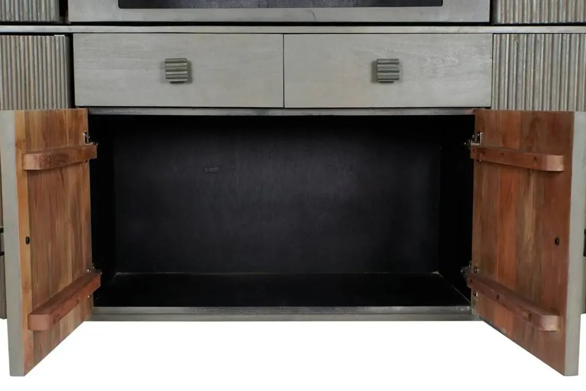 Vitrina de Salón en Madera Jamun Gris 177x40x180 cm MB-205738