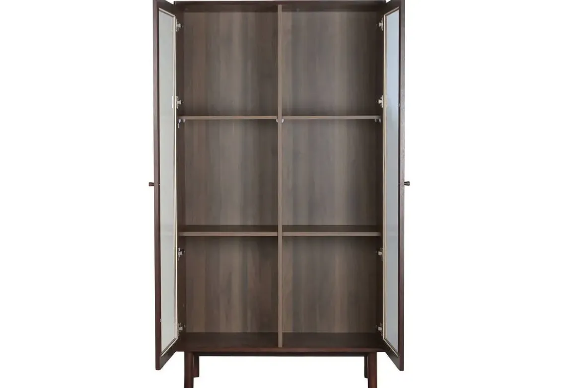 Vitrina de Salón en MDF con Puertas de Cristal MB-224127
