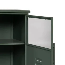 Vitrina Verde Menta de Metal-Cristal 611363