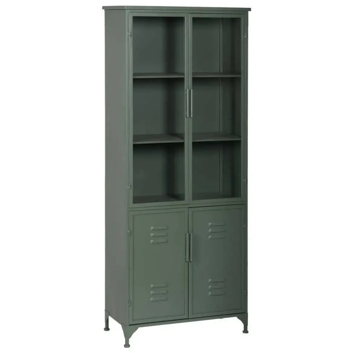 Vitrina Verde Menta de Metal-Cristal 611363