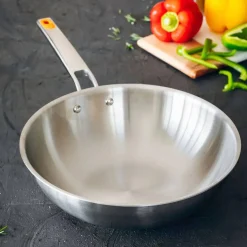 Wok de Acero Inoxidable Tricapa 28 cm EFFICIENT INOX A121831