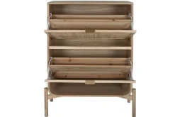 Zapatero de Madera de Abeto con Ratán Natural MB-215922