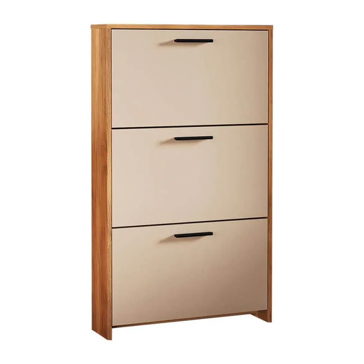 Zapatero 3 Puertas en Melamina con Patas Mauvella-Beig ELBA A031EL15MVG