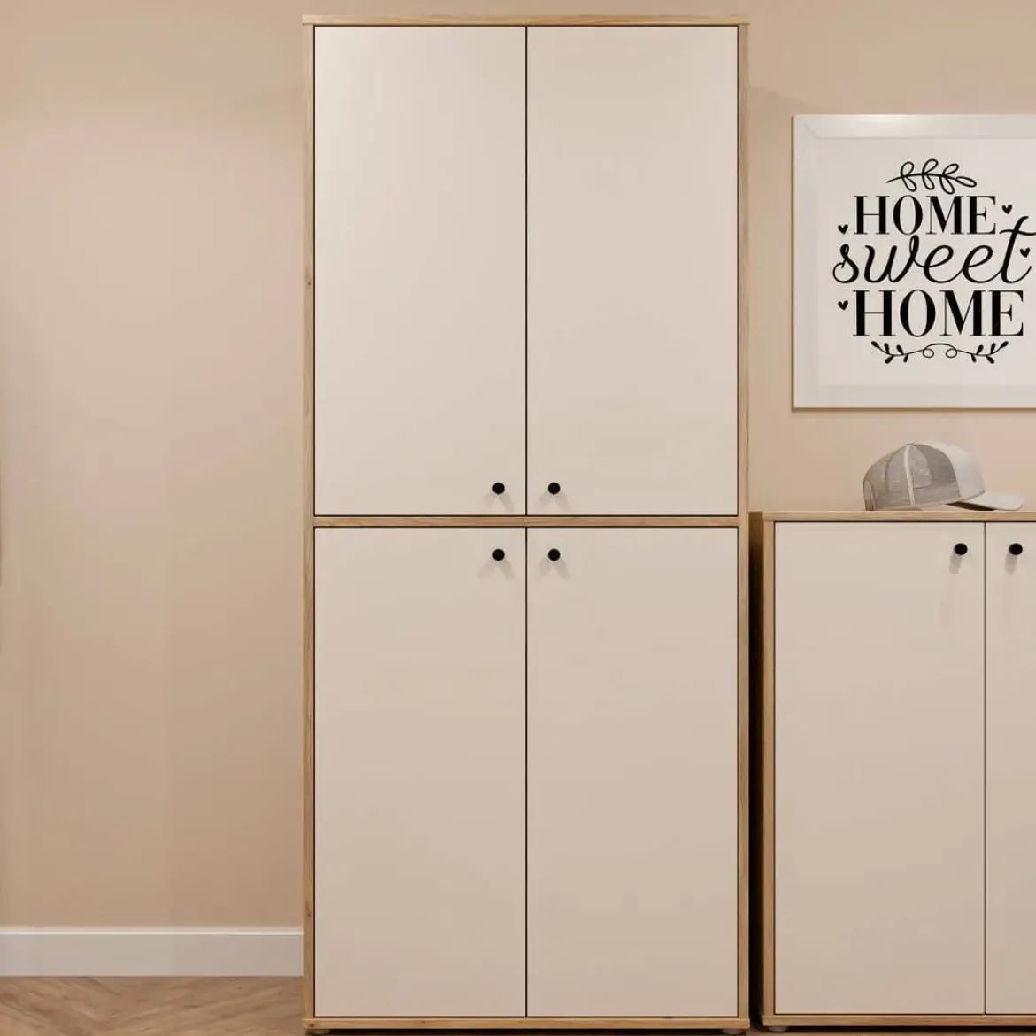 Zapatero 4 Puertas y 1 Cajón Acabado Sand Mauvella A83